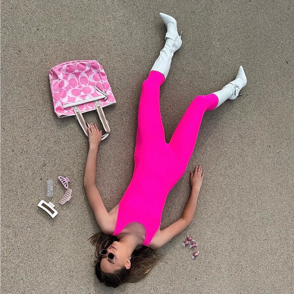 Bright Neon Pink One Piece